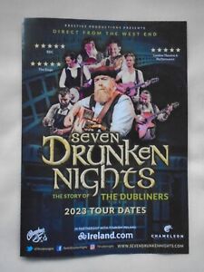 THE DUBLINERS STORY Live event "Seven Drunken Nights" 2023 UK Tour Promo flyer