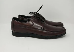E.T. Zapatos Wright Para Hombre Talla 11 Cuero Marrón Vestido Oxford Con Cordones De Colección - Imagen 1 de 11
