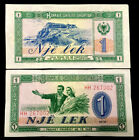 Albania 1 Leke 1976 2 PCS Consecutive Pair Banknote World Paper Money UNC