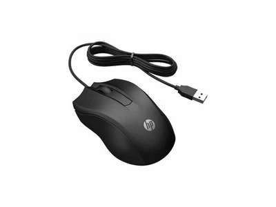 HP Wired Mouse 100 - Optical - Cable - Black - USB Type A - 1600 dpi - Scroll - Image 1 of 4