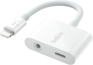 Original Belkin 3.5mm Audio + Charge Audio Adapter for iPhone 14 13 12 11 X - Picture 1 of 5