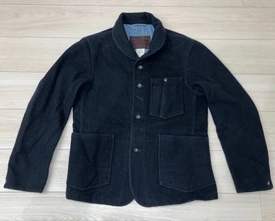 Filson Wool Jacket Navy Melton Size 42 Made in Italy - Image 1 of 4