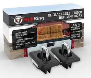 Retractable Truck Bed Tie Down Anchors for Dodge RAM 2009+, Toyota Tundra Cre... - Picture 1 of 9