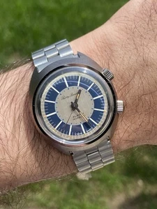 Orologio Watch Pierre Bonnet Alarm Manual Vintage Swiss Rare Incabloc - Picture 1 of 15