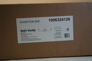 Hampton Bay Vanity Light Wakefield Brushed Nickel Finish Clear Glass HB3681-35 - Picture 1 of 4