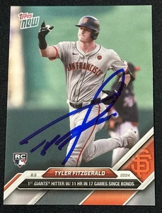 Tyler Fitzgerald Signed 2024 MLB TOPPS NOW Card #519 Autographed Auto Giants - Picture 1 of 1