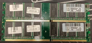 2GB (2x 1GB) Infineon PC3200 DDR-400MHz DIMM DDR-1 RAM Desktop Memory Sticks - Picture 1 of 1