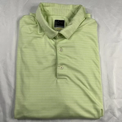 Camisa de golf Greg Norman Play Dry verde lima manga corta cuello XL para hombre Foto 1 de 4