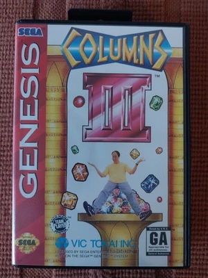 Columns III: Revenge of Columns (Sega Genesis, 1994) Complete With Manual - Image 1 of 4