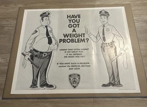 Poster Dipartimento di Polizia di New York Vintage Hai un problema di peso? New York - Foto 1 di 5
