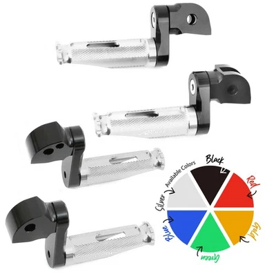 25mm Riser Silver MFP Front Rear Footpegs For Scrambler 1100 18 19 20 21 - Imagem 1 de 4