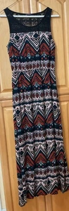 Maxi abito donna Code From India senza maniche multicolore taglia 6 - Foto 1 di 10