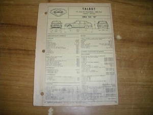 TECHNISCHES DATENBLATT TRIPLE TALBOT 1510 SX...........CKDB - Bild 1 von 2
