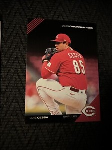 2023 Kahns Baseball Trading Card Cincinnati Reds Team Issued Luis Cessa