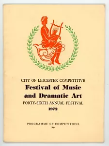 More details for city of leicester competitive festival of music &amp; dramatic art 1972 programme