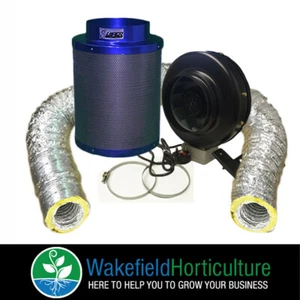 Ventola ad alta potenza 8""/400 premium filtro carbonio viper kit condotti silenziosi - Foto 1 di 2