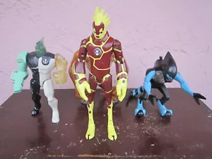 4 Ben 10 lose Actionfiguren "Heatblast, DiamondHead, XLR8 und HumunGousar" - Bild 1 von 13