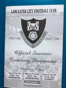 Lancaster City v Preston / Blackpool / Man United Res July 2005 programme - Picture 1 of 2