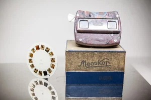 RARE-View -Master-MEOSKOP III - marbled - Made-in-Czechoslovakia + reel - Picture 1 of 5