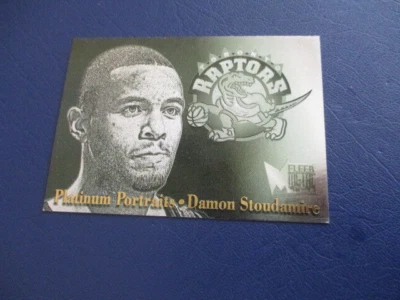 1996-97 Fleer Metal Platinum Portraits #10 Damon Stoudamire Toronto Raptors Foto 1 de 3