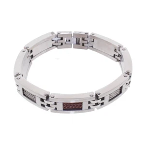 Pulsera Hombre Acero Inoxidable y Cobre Cable Link 8.5" - Imagen 1 de 2