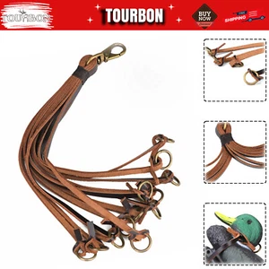 Hunting Leather 12 Loop Duck Carrier Strap Birds Hanger Game Pigeon Holder Sling - Picture 1 of 24