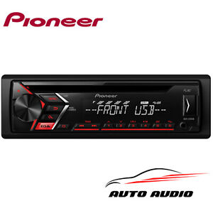 Pioneer DEH-S100UB Single Din CD USB MP3 AUX Radio Car Stereo Player Red Display