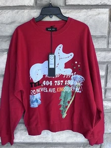 Akoo Host Studio Crew Neck Sweatshirt Chilli Peppers Medium Red $112 - Picture 1 of 6