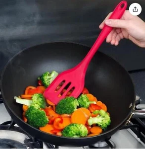Antihaftbeschichtet Silikon Schlitz Wender Spatel Flipper Küche Kochen Eier Burger - Bild 1 von 15