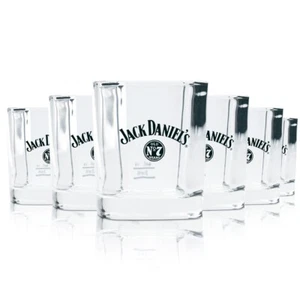 6x Jack Daniels Glas 0,2l Eckige Whiskey Tumbler Gläser Longdrink No. 7 Gastro - Bild 1 von 4