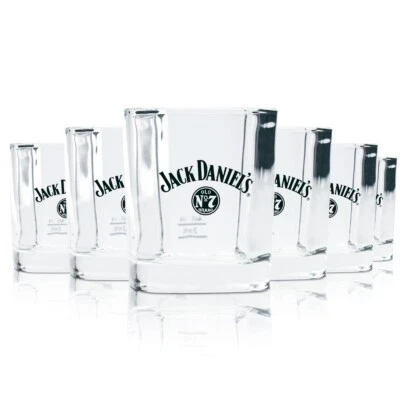 6 bicchieri Jack Daniels 0,2 l bicchieri da whisky angolari long drink n. 7 Gastro