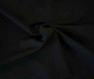 Black Ponte Roma Knit Viscose Rayon Spandex Fabric by the Yard Made in USA 7/20 - Image 1 of 4