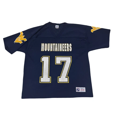 Vintage West Virginia Mountaineers Football Jersey Logo 7 Size Large Cover