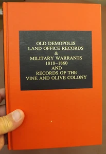 OLD DEMOPOLIS LAND OFFICE RECORDS & MILITARY WARRANTS ALABAMA History Barefield - Picture 1 of 11
