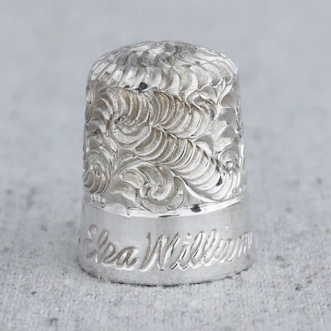 Vintage Sterling Silver Elsa Williams School of Needlework Simons Bros Thimble Cover