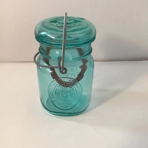 Vintage BALL IDEAL blauer Draht Einmachglas Glasdeckel zweihundertjährige Feier SELTEN - Bild 1 von 12