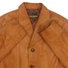 Silk Fashion  Men S Xl Leather Trench Coat Silk Fashion Brown  Leather Jacke