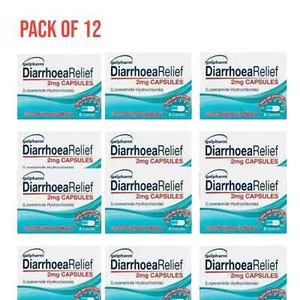 72 Capsule GENERIC - Imodium Diarrhoea Relief 12packs of 6 Capsules Long expiry - Picture 1 of 3