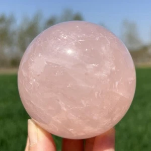 0.53kg Natural Rose Quartz Crystal Ball Quartz Crystal Sphere Decor gift 72mm - Picture 1 of 24
