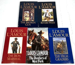 Lot of 5 Louis L'Amour Western Paperbacks: Broken, Rivers, Iron, Rustlers, High - Imagen 1 de 6