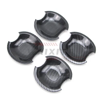 4xCarbon Fiber Look Door Handle Bowl Cup Cover Stickers For Suzuki Swift 05-2017 - Image 1 of 4