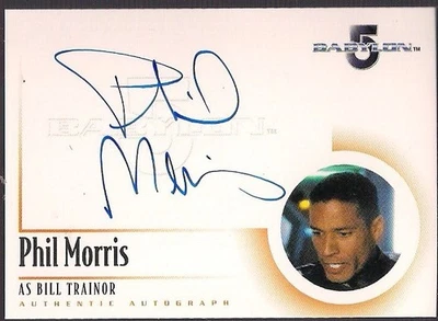 COMPLETE BABYLON 5 THE RA 2002 PHIL MORRIS AS BILL TRAINOR A12 ON CARD AUTOGRAPH - Image 1 of 2