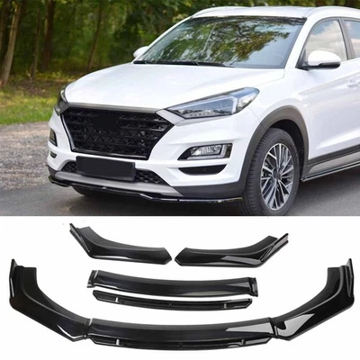 Hyundai Tucson 2005-2022 Front Bumper Lip Spoiler Splitter Body Kit Gloss Black Foto 1 de 4