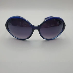 Gafas de sol azules redondas degradadas aspecto vintage clásicas elegantes monturas de diseño italiano - Imagen 1 de 11