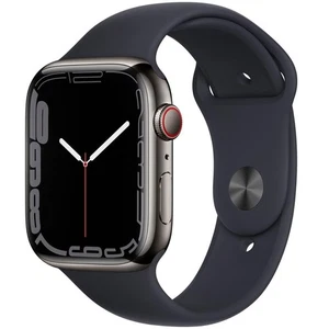 Apple Watch Series 7 [GPS + Cellular 41mm] Boîtier en acier inoxydable graphite avec - Photo 1 sur 3