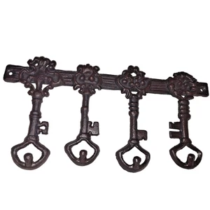 De Colección Hierro Fundido Esqueleto Llave Gancho Estante Rústico Colgador de Pared Porta Llaves Decoración del Hogar - Imagen 1 de 6
