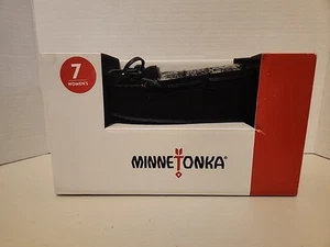 Minnetonka Mokassins Damen Gr. 7M Britt Trapper 11 schwarz mit Kunstfellfutter - NEU - Bild 1 von 10