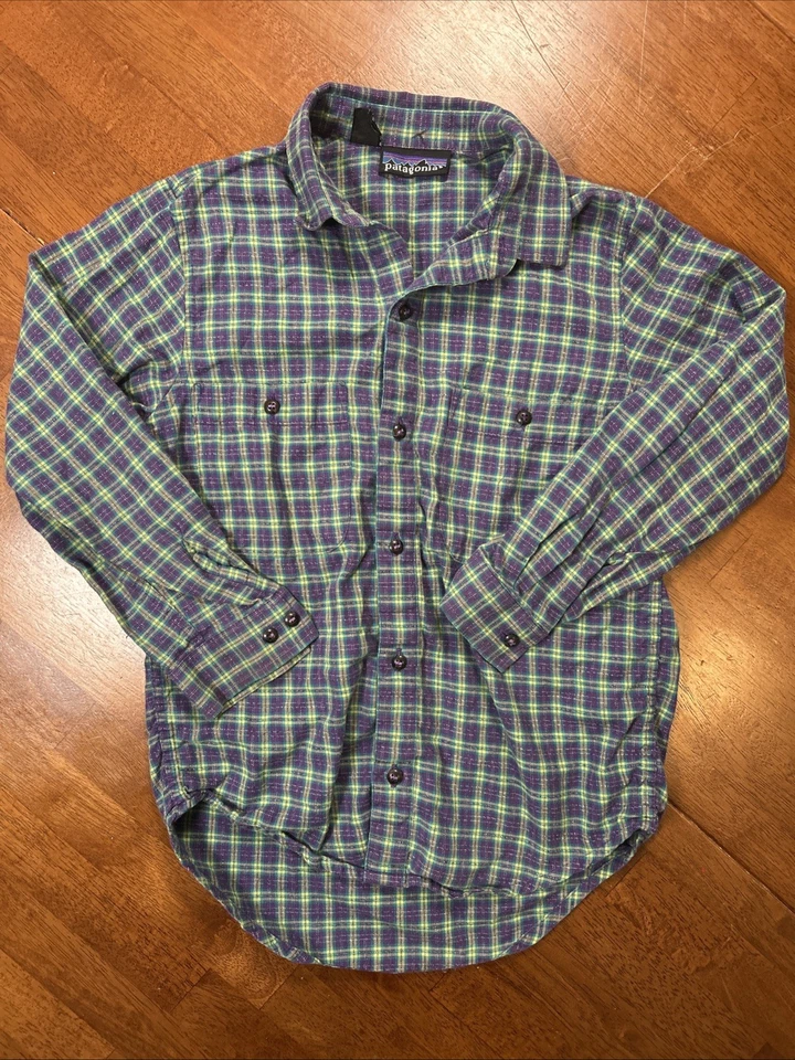 Camisa Patagonia Niños Abotonada Talla Niños 10 Púrpura Manga Larga Foto 1 de 4