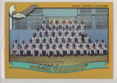 2002 Topps Chrome Gold Refractor Miami Marlins (Florida Marlins) Team #652 - Image 1 of 3