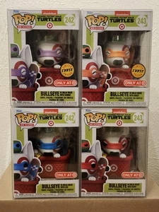 Funko Pop TMNT Bullseye in Ninja Mask Chase Complete Set Target Exclusive Donnie - Picture 1 of 6